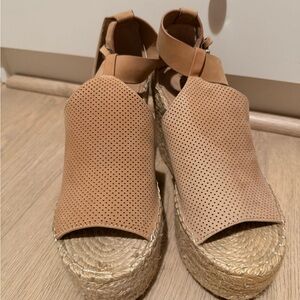 Marc Fisher Tan Espadrille Slip-On Shoes